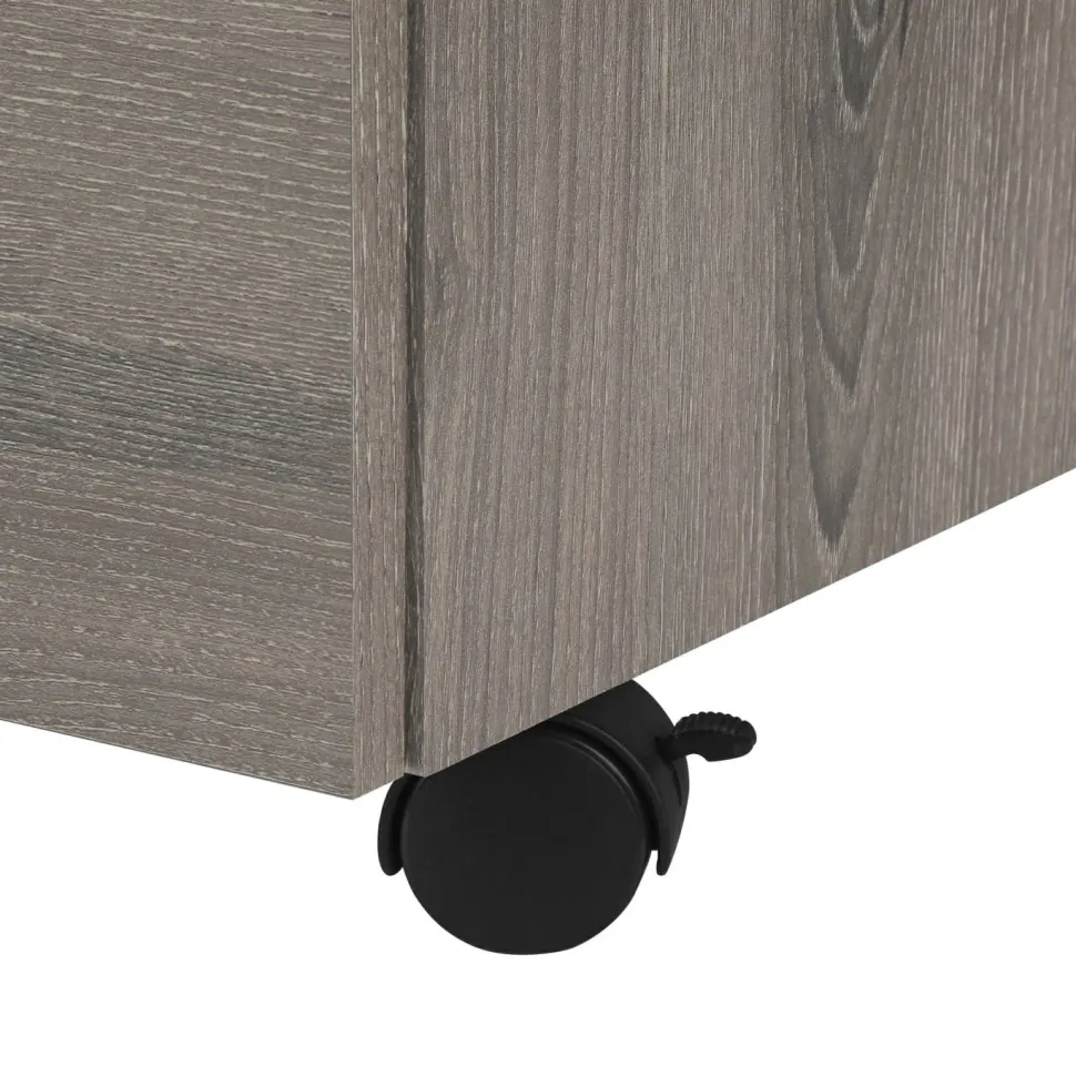 File Cabinet, Rolling Mobile, Storage Drawers, Printer Stand, Office, Work, Brown Laminate, Contemporary, Modern