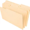 File Folders, 1/3 Tab Cut, Legal Size, Manila, Pack Of 100 Folders