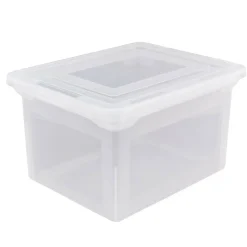 File Tote With Snap Lid And Built In Handles, Letter/Legal Size, 18