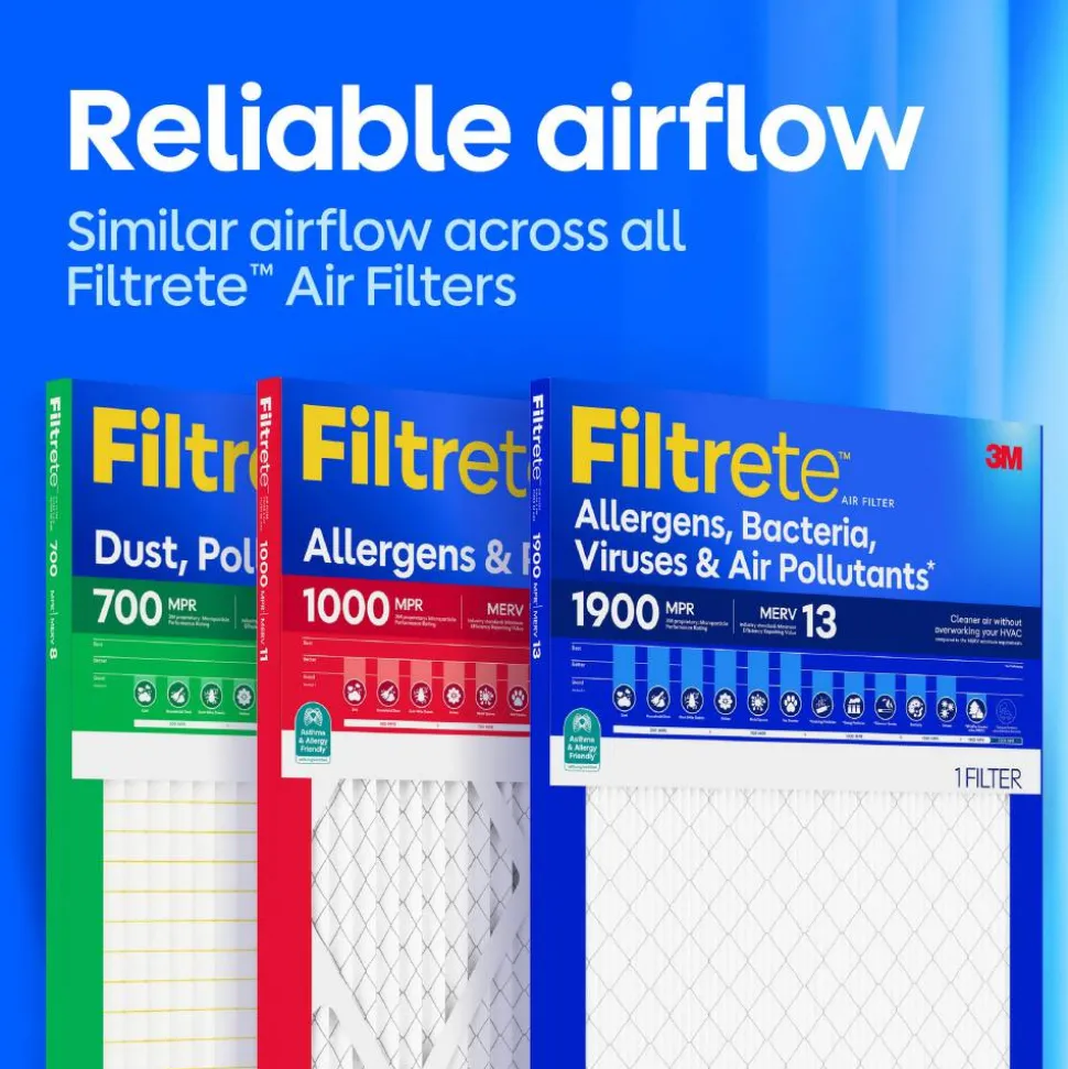 Filtrete 16 x 25 x 2 Air Filter, 12 HVAC Filters, MPR 700, MERV 8, Optimized HVAC Airflow, Dust, Pollen & Pet Dander, 3 Month AC and Furnace Filters