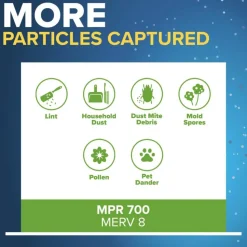 Filtrete 16 x 16 x 1 Air Filter, 12 HVAC Filters, MPR 700, MERV 8, Optimized HVAC Airflow, Dust, Pollen & Pet Dander, 3 Month AC and Furnace Filters