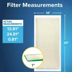 Filtrete 14 x 25 x 1 Air Filter, 6 HVAC Filters, MPR 700, MERV 8, Optimized HVAC Airflow, Dust, Pollen & Pet Dander, 3 Month AC and Furnace Filters