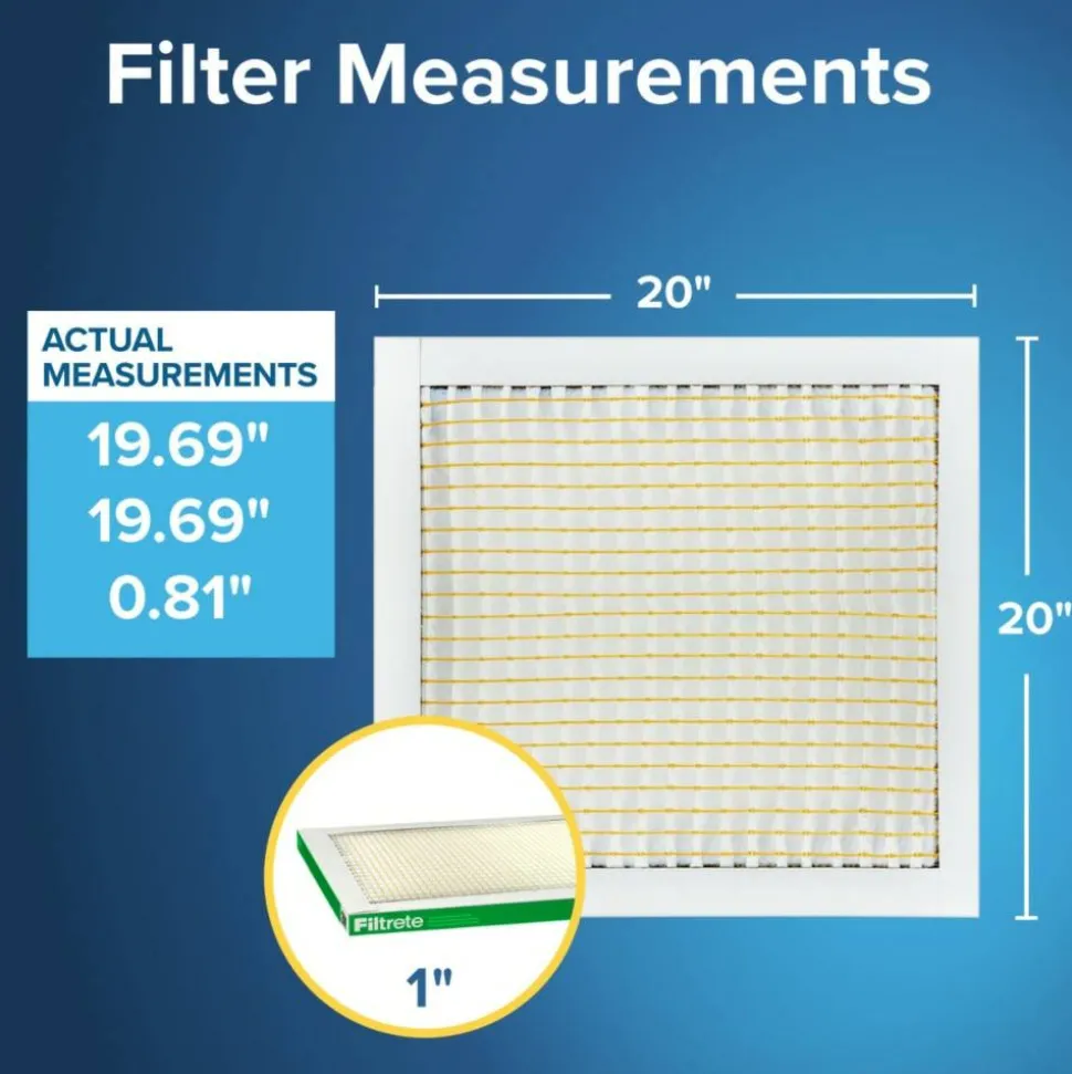 Filtrete 20 x 20 x 1 Air Filter, 12 HVAC Filters, MPR 700, MERV 8, Optimized HVAC Airflow, Dust, Pollen & Pet Dander, 3 Month AC and Furnace Filters