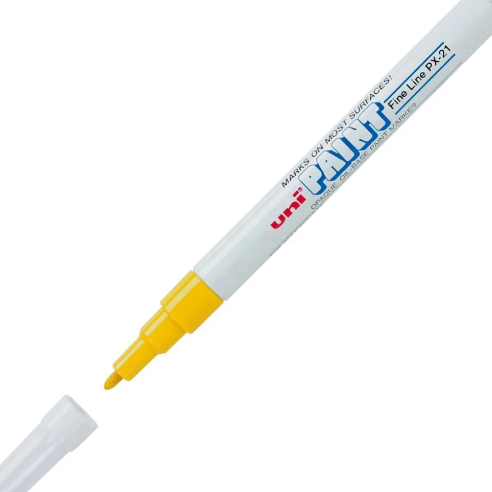 Fine Marker Point - Yellow Oil Based Ink - 1 Dozen