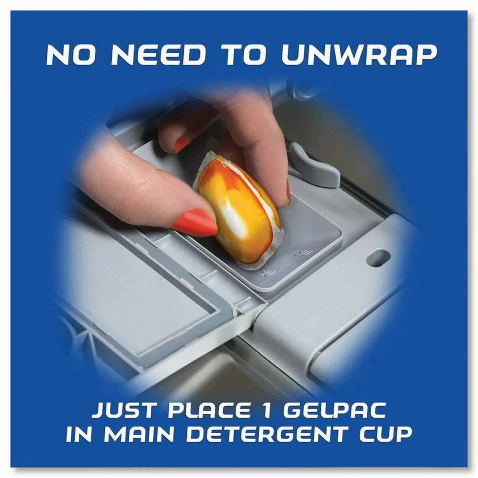 FINISH Dish Detergent Gelpacs, Orange Scent, 54/Box