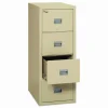FireKing Patriot 25"D Vertical 2-Drawer Fireproof File Cabinet, Metal, Parchment, Dock To Dock Delivery