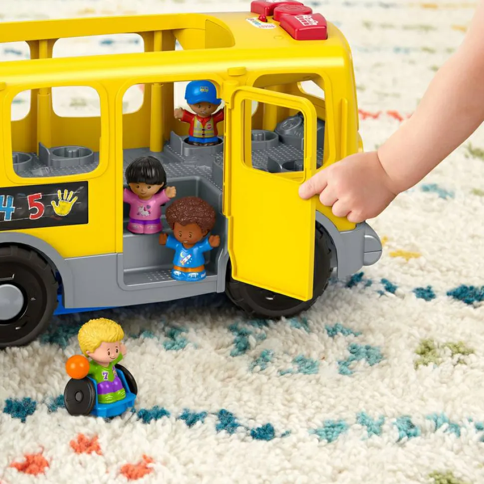 Fisher-Price Little People Toddler Learning Toy, Big Yellow School Bus Musical Push Toy