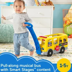 Fisher-Price Little People Toddler Learning Toy, Big Yellow School Bus Musical Push Toy