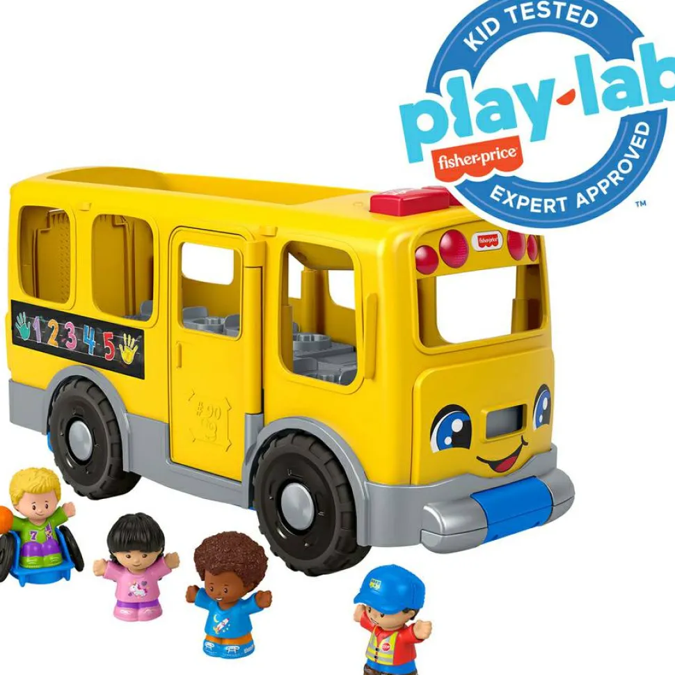 Fisher-Price Little People Toddler Learning Toy, Big Yellow School Bus Musical Push Toy