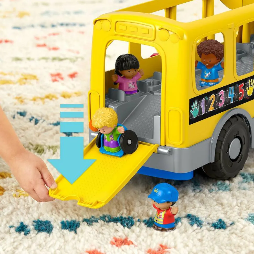 Fisher-Price Little People Toddler Learning Toy, Big Yellow School Bus Musical Push Toy