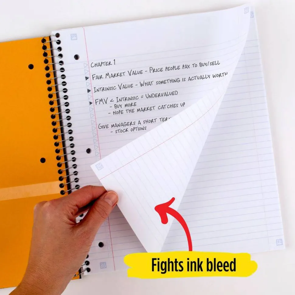Five Star Wire-Bound Notebook, 8-1/2" x 11", 5 Subject, College Ruled, 200 Sheets, Black