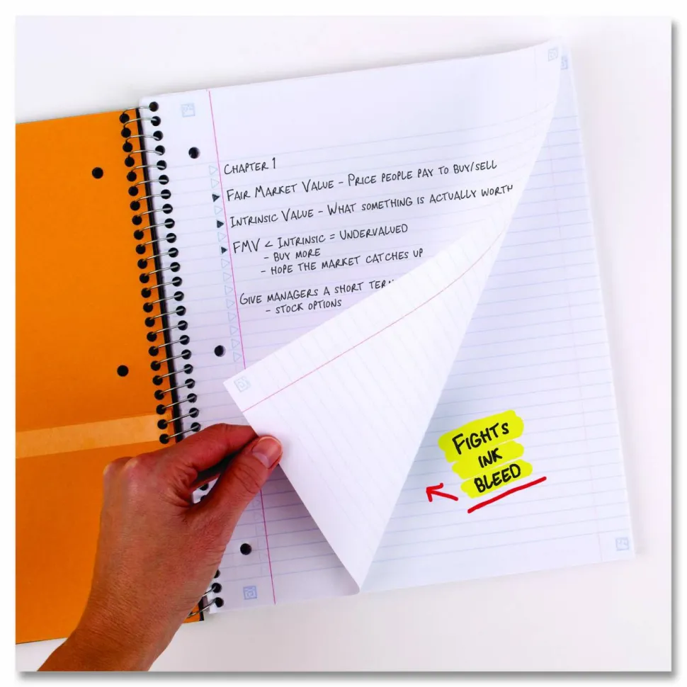 Five Star Wirebound Notebook, 1-Subject, Medium/College Rule, Assorted Cover Colors, (100) 11 x 8.5 Sheets, 6/Pack