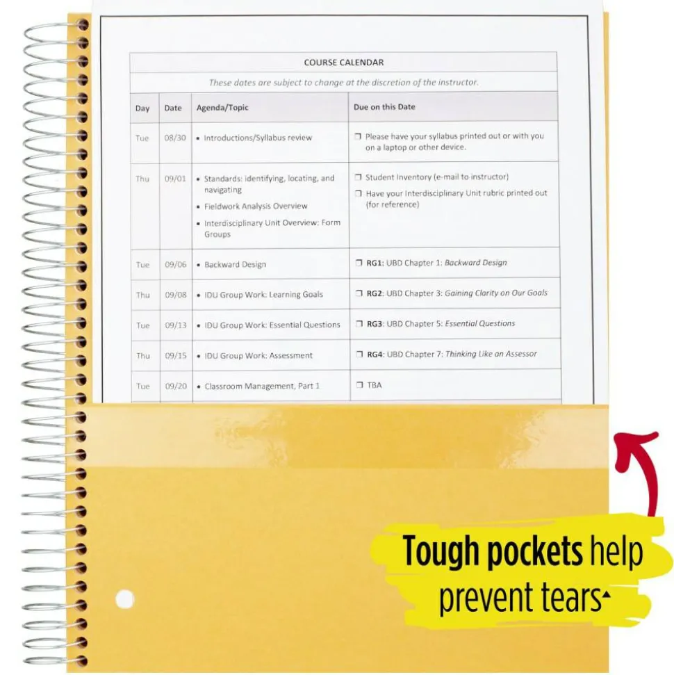 Five Star Wire-Bound Notebook, 8-1/2" x 11", 5 Subject, College Ruled, 200 Sheets, Pacific Blue