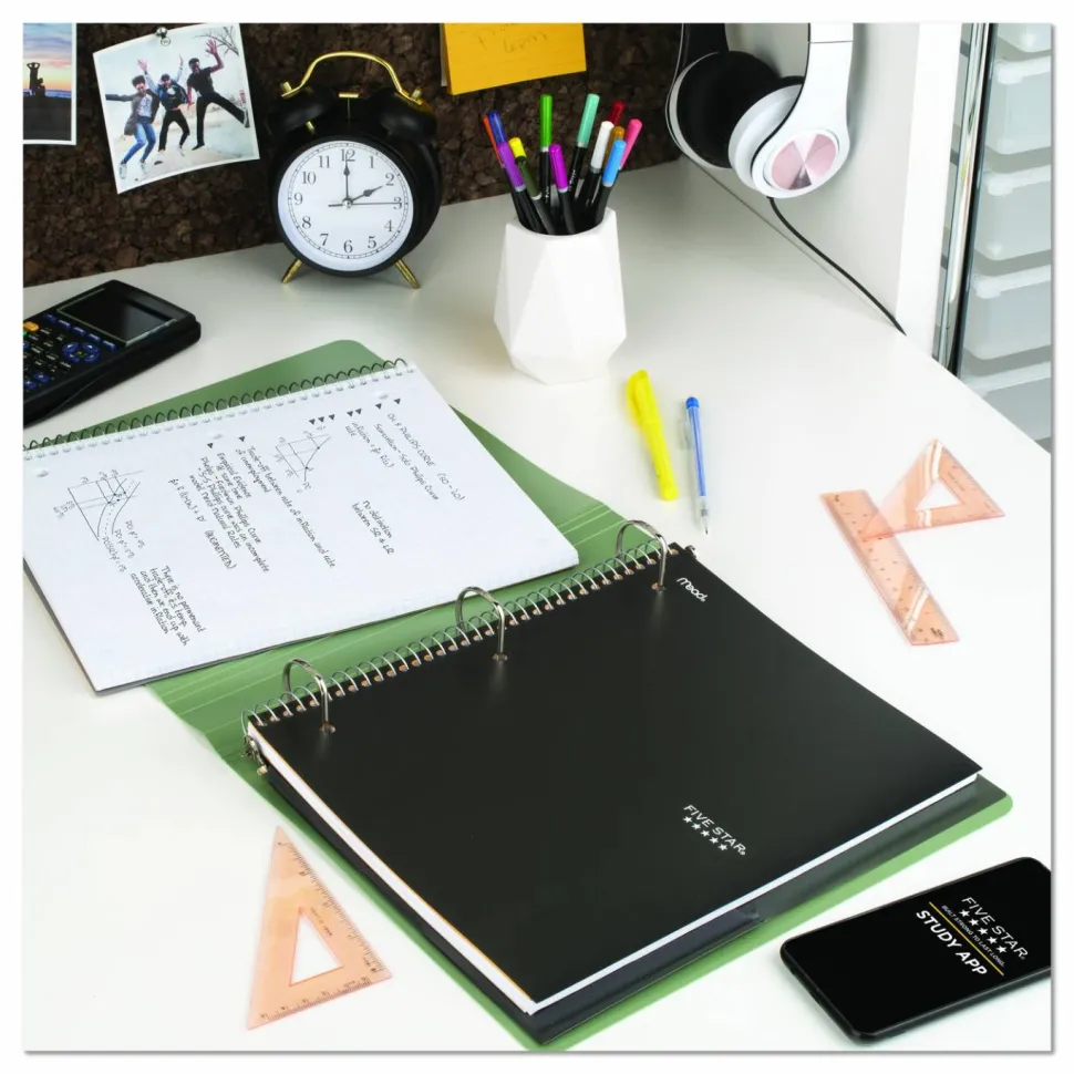 Five Star Wire-Bound Notebook, 1 Subject, Letter-Size, Quadrille Rule, Assorted