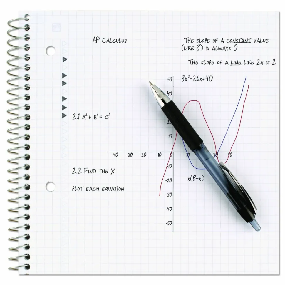 Five Star Wire-Bound Notebook, 1 Subject, Letter-Size, Quadrille Rule, Assorted