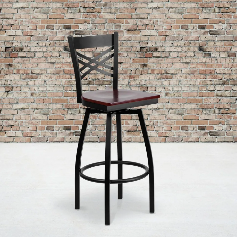 Flash Furniture HERCULES Series ''X'' Back Swivel Barstool