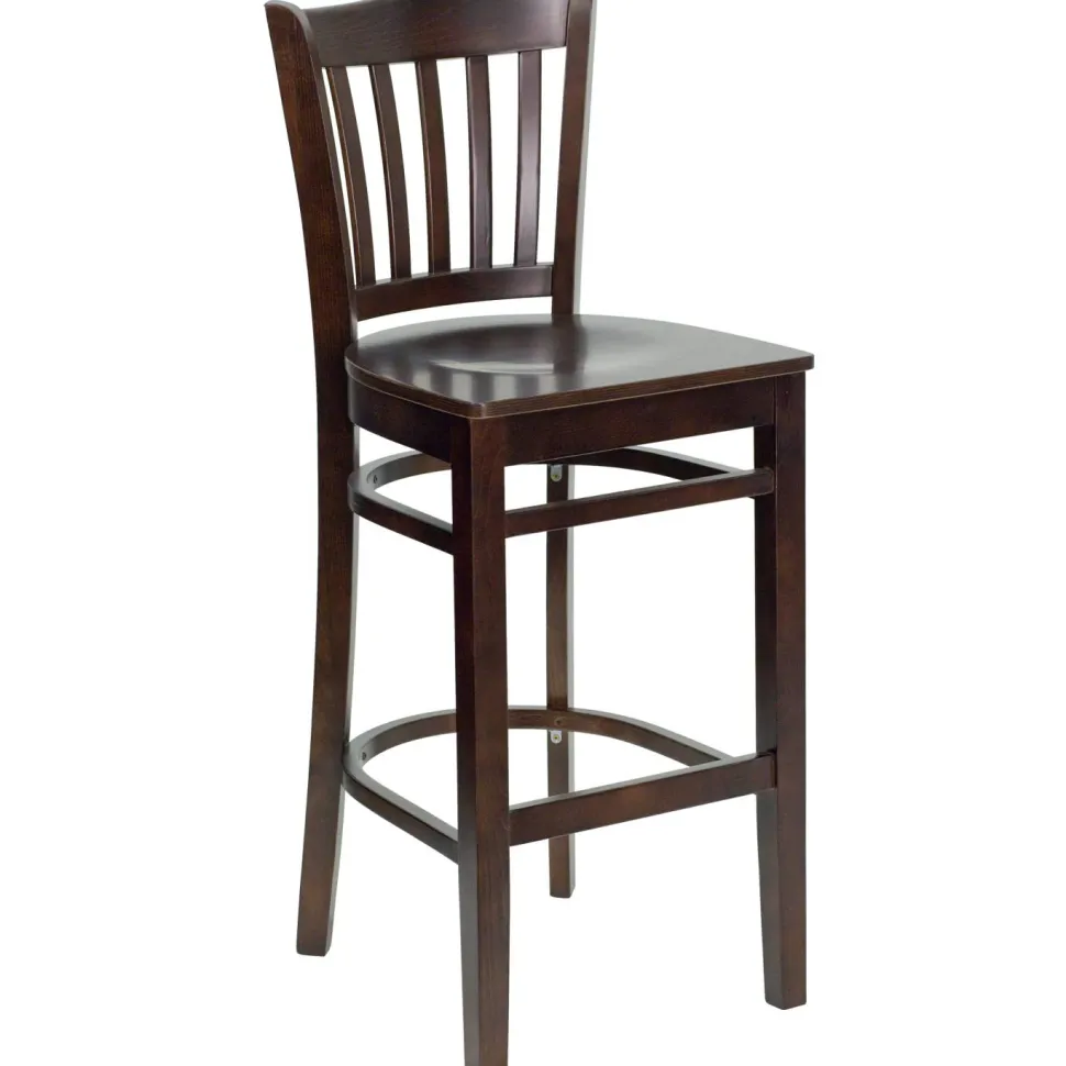 Flash Furniture HERCULES Series Vertical Slat Back Wooden Barstool