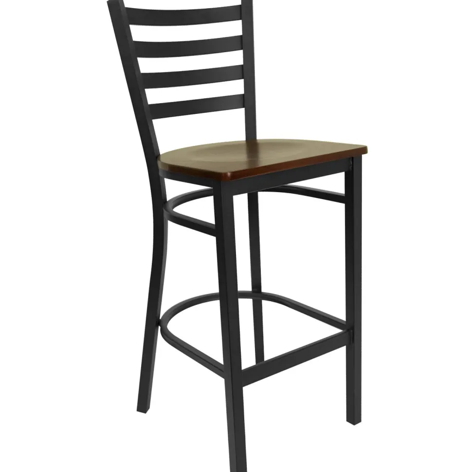 Flash Furniture HERCULES Series Ladder Back Metal Bar Stool