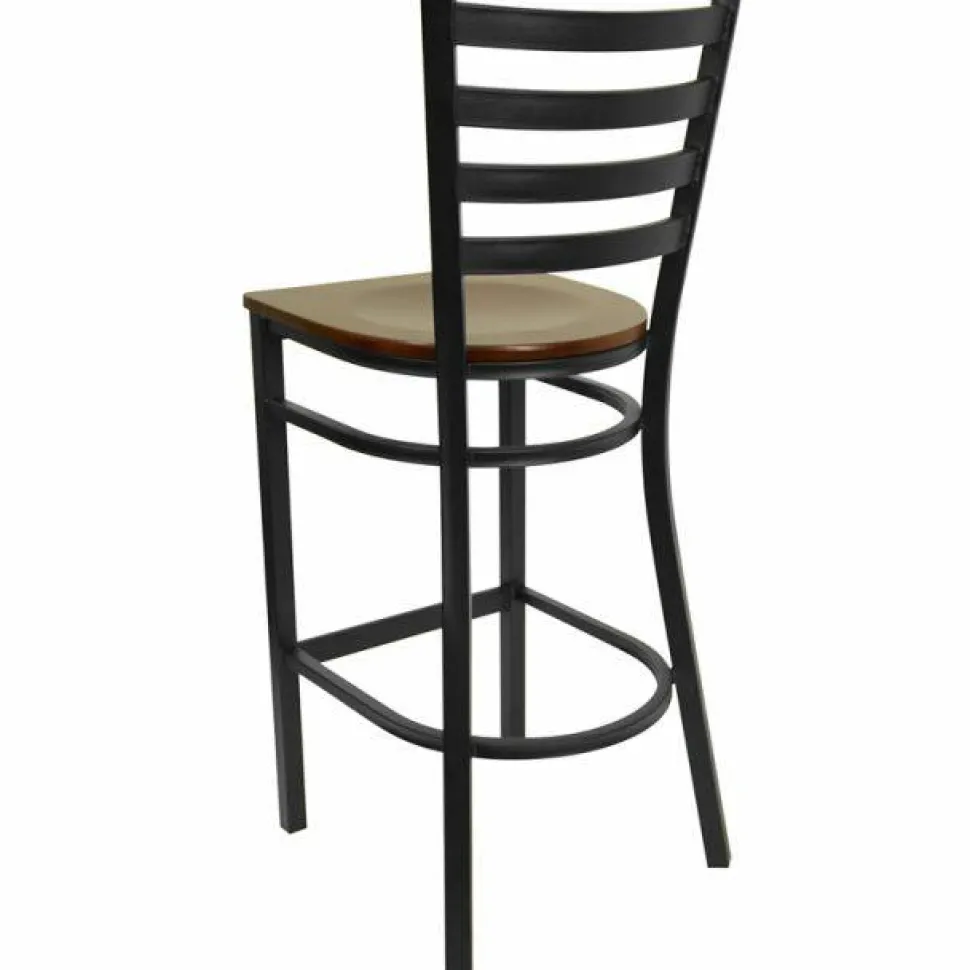 Flash Furniture HERCULES Series Ladder Back Metal Bar Stool