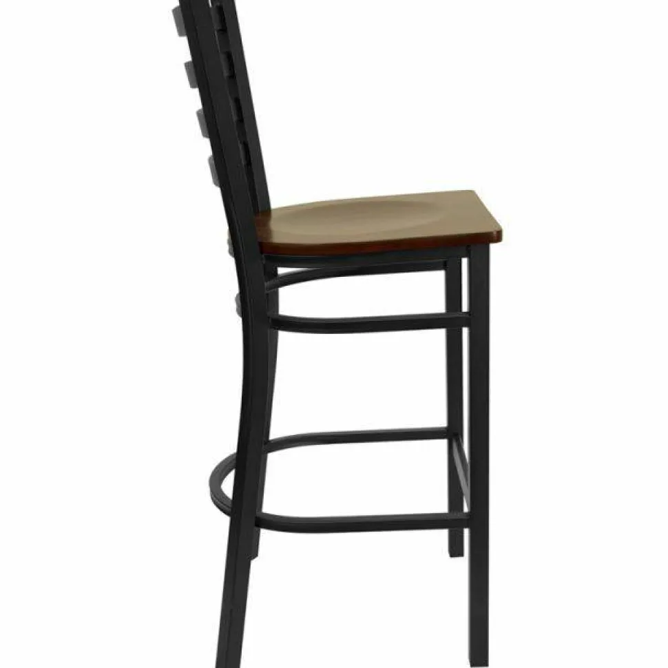 Flash Furniture HERCULES Series Ladder Back Metal Bar Stool