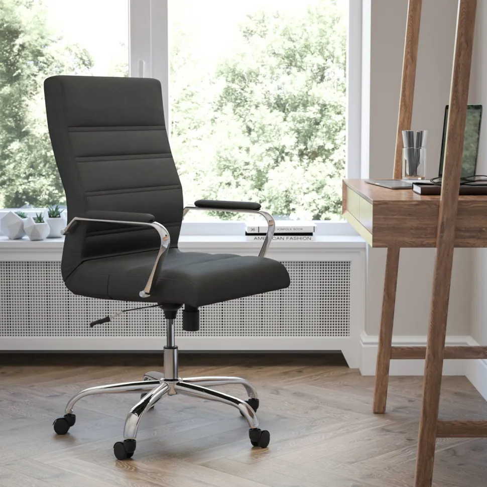 Flash Furniture High Back Executive Swivel Office Chair with Chrome Arms