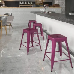 Flash Furniture 24'' High Backless Indoor-Outdoor Counter Height Stool