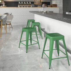 Flash Furniture 24'' High Backless Metal Indoor-Outdoor Counter Height Stool