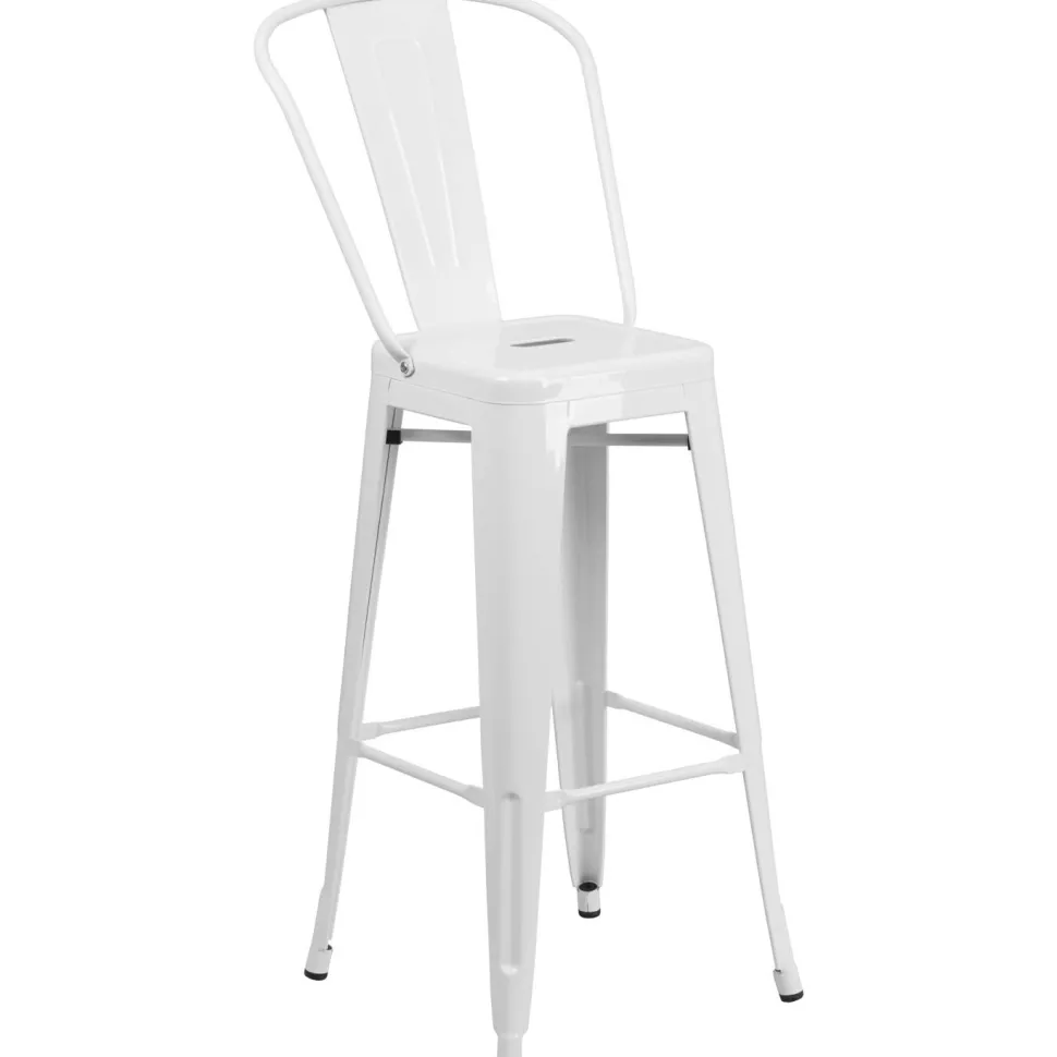 Flash Furniture 30'' High Indoor-Outdoor Barstool with Back