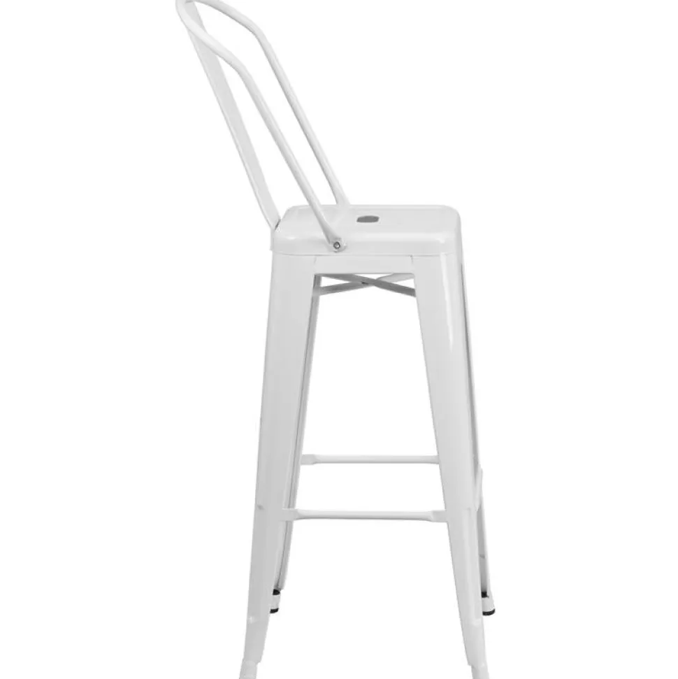 Flash Furniture 30'' High Indoor-Outdoor Barstool with Back