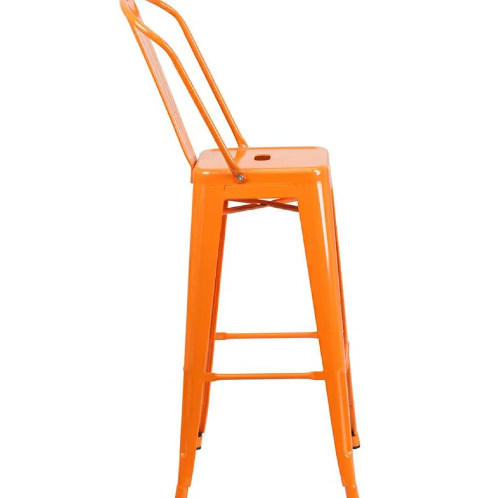 Flash Furniture 30'' High Indoor-Outdoor Barstool with Back
