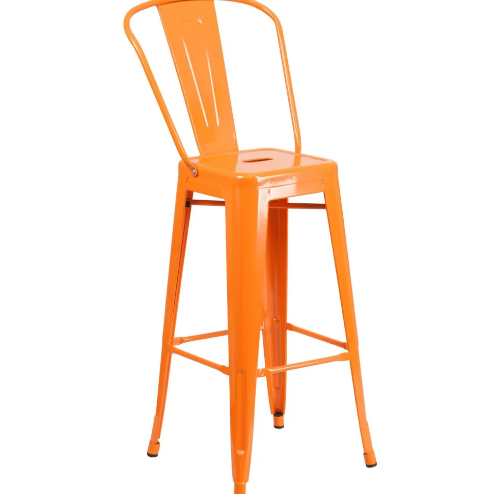 Flash Furniture 30'' High Indoor-Outdoor Barstool with Back