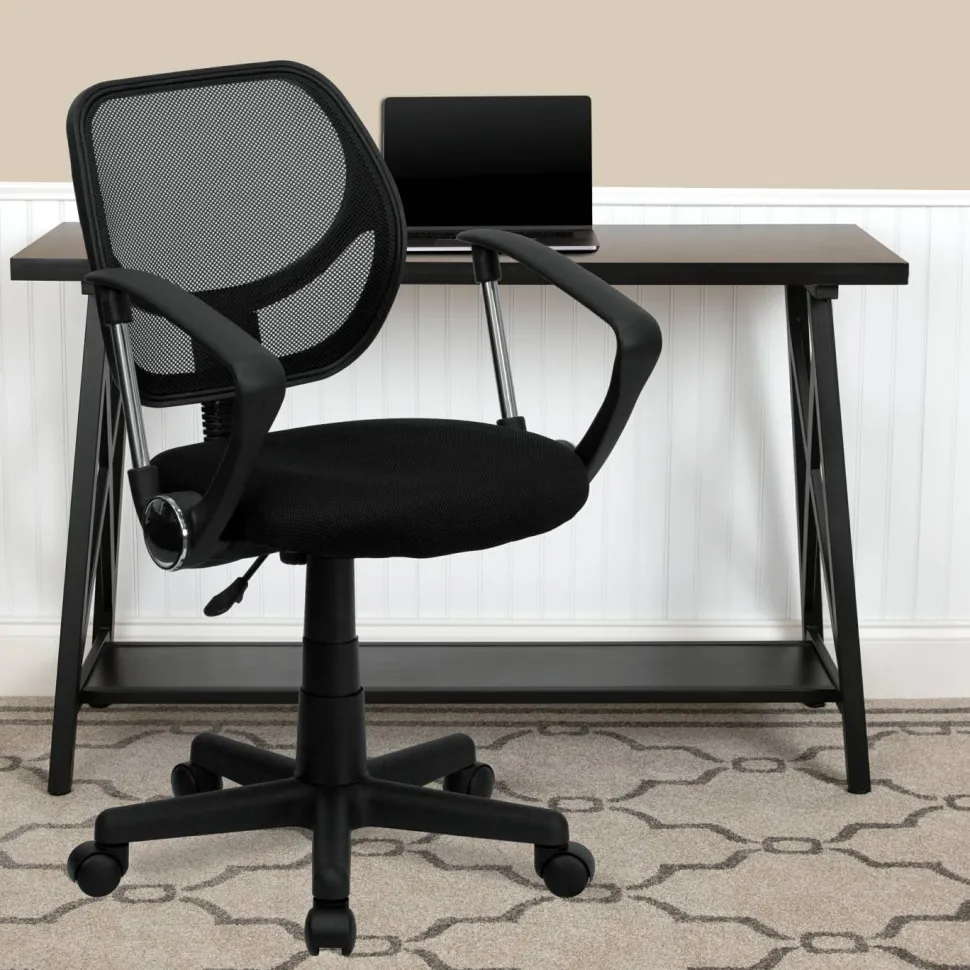 Flash Furniture Mid-Back Mesh Task Chair with Arms