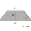 Flash Furniture 24''W x 48''L Trapezoid Activity Table with 1.25'' Thick High Pressure Grey Laminate Top and Standard Height Adjustable Legs [XU-A2448-TRAP-GY-H-A-GG]