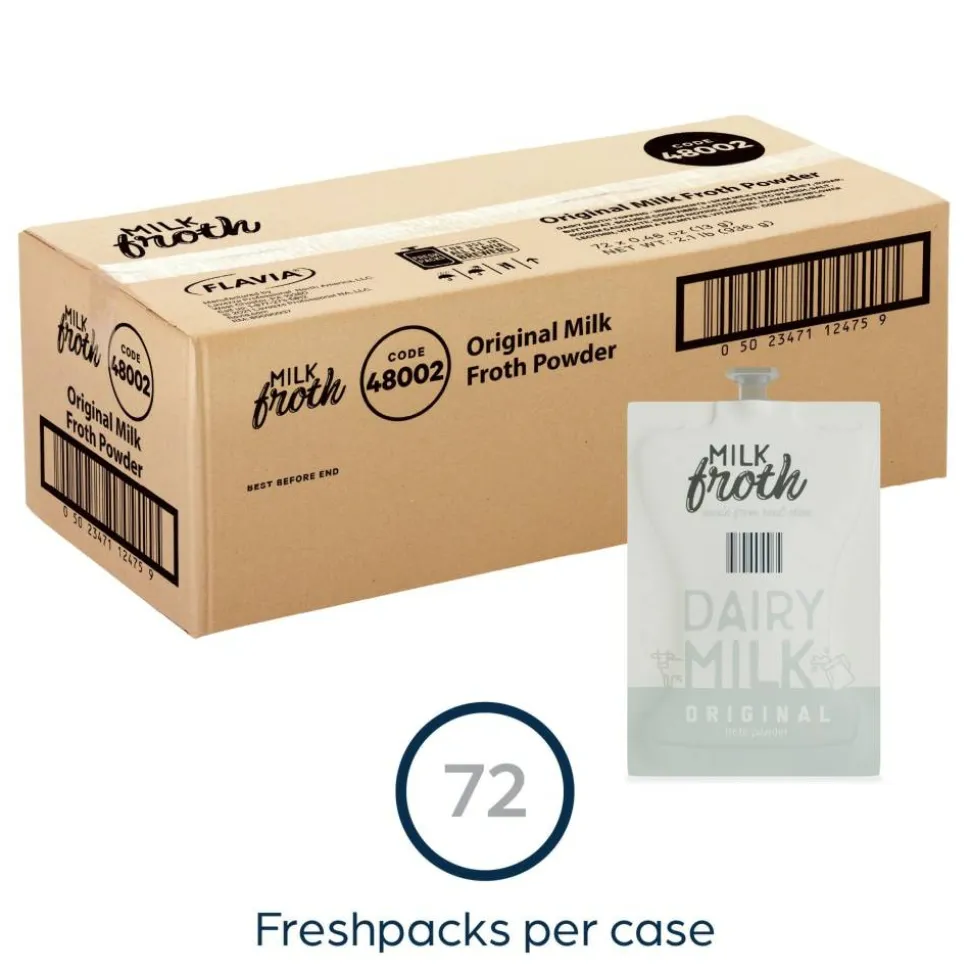 FLAVIA Coffee ALTERRA Single-Serve Coffee Freshpacks, Real Milk Froth Powder, Carton Of 72