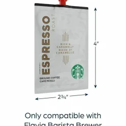 Flavia Freshpack Starbucks Espresso Dark Roast Coffee