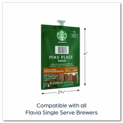 FLAVIA Starbucks Pike Place Roast Coffee Freshpack, 76/Carton