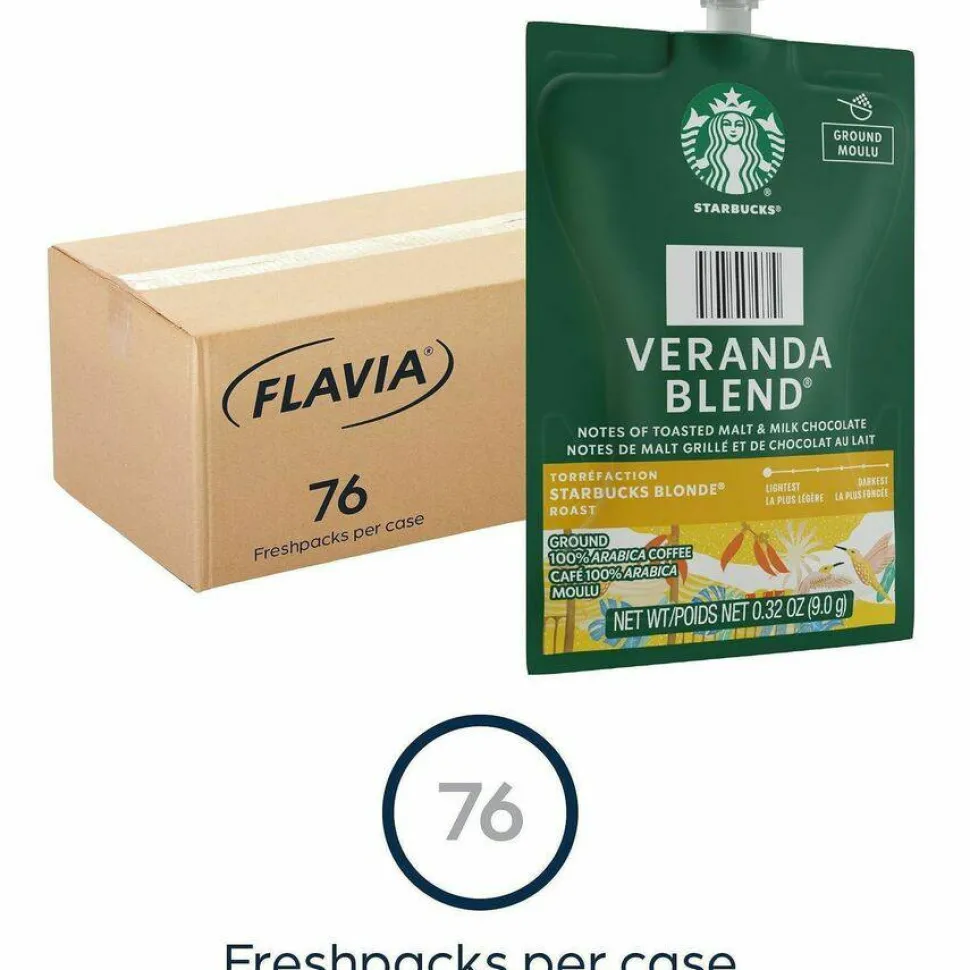 FLAVIA Starbucks Veranda Blend Coffee Freshpack, 76/Carton