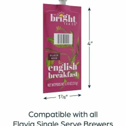 FLAVIA The Bright Tea Co. English Breakfast Black Tea Freshpack, 40/Carton