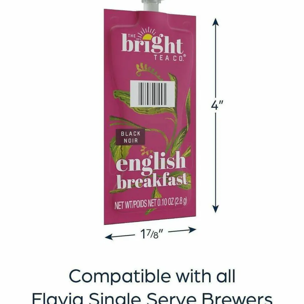 FLAVIA The Bright Tea Co. English Breakfast Black Tea Freshpack, 40/Carton
