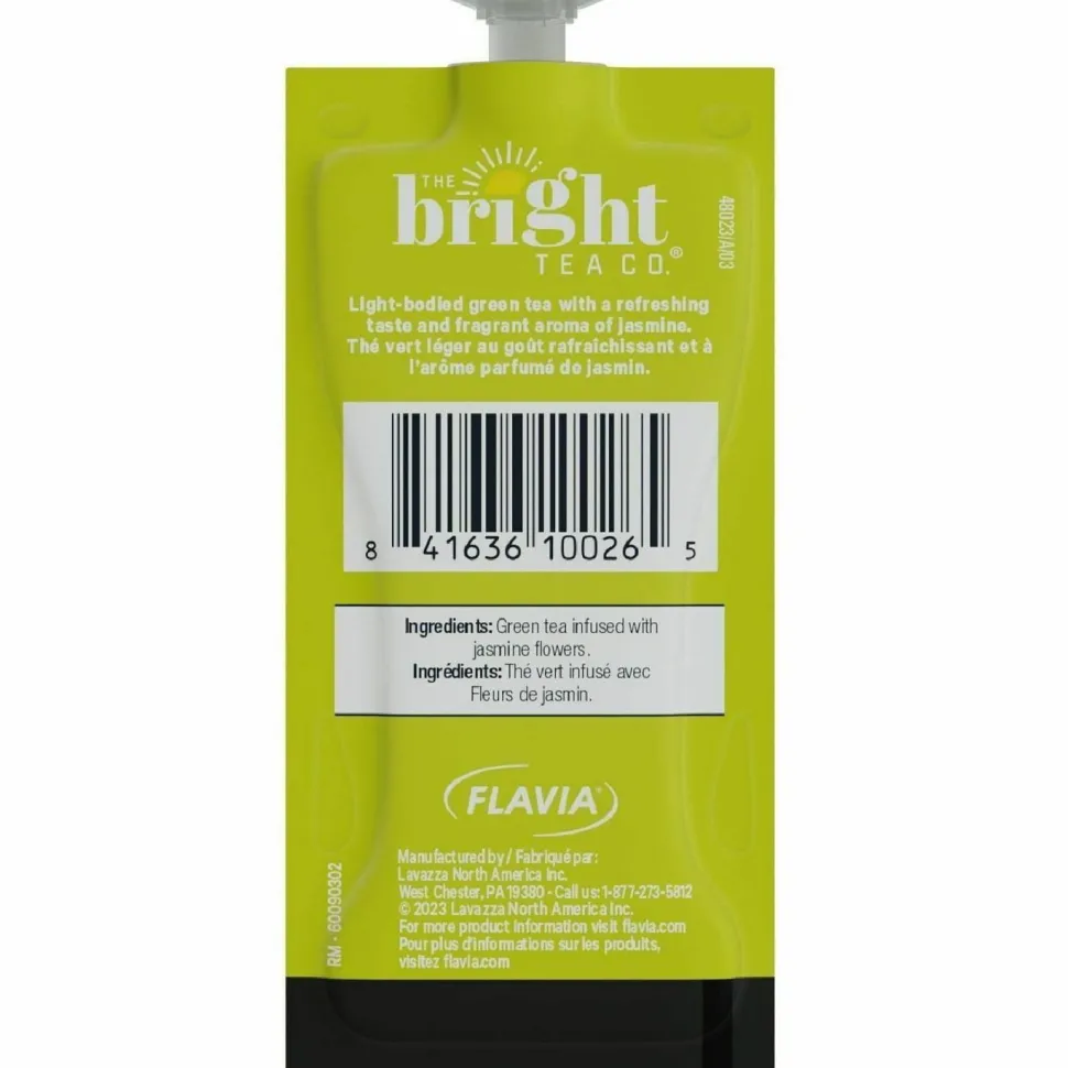 FLAVIA The Bright Tea Co. Green with Jasmine Tea Freshpack, 40/Carton