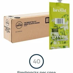 FLAVIA The Bright Tea Co. Green with Jasmine Tea Freshpack, 40/Carton