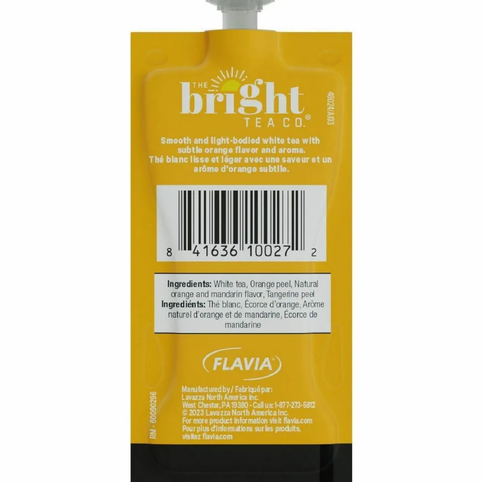FLAVIA The Bright Tea Co. White with Orange Tea Freshpack, 100/Carton
