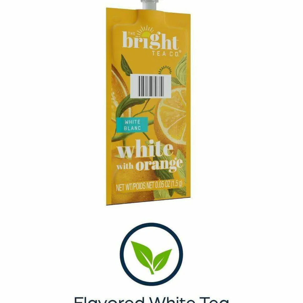 FLAVIA The Bright Tea Co. White with Orange Tea Freshpack, 100/Carton