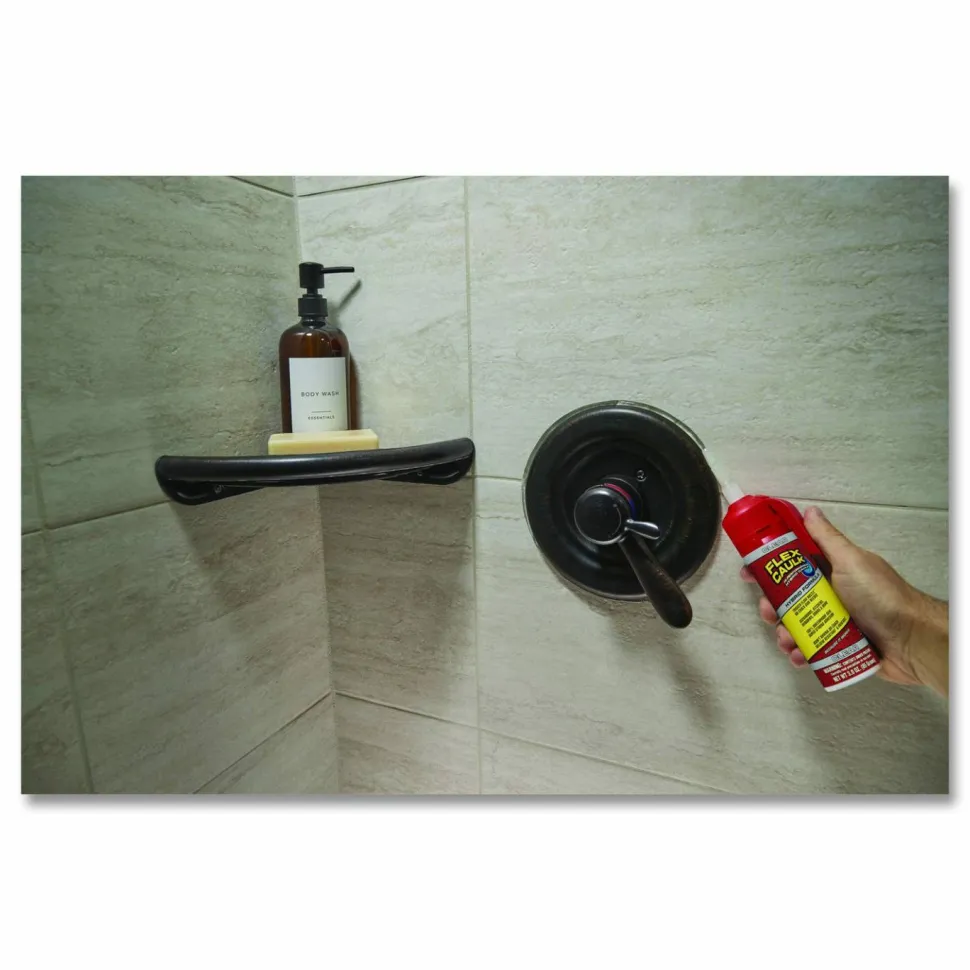 Flex Seal Products Flex Caulk Hi-Performance Hybrid Caulk, 3 oz Aerosol Can, Dries Clear, 4/Carton