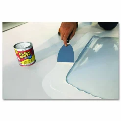 Flex Seal Products Flex Paste Super Thick Rubberized Paste, 3 lb Can, Dries White, 4/Carton