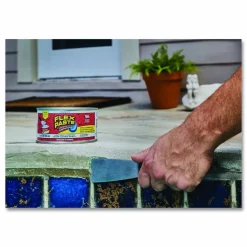 Flex Seal Products Flex Paste Super Thick Rubberized Paste, 1 lb Can, Dries Clear, 4/Carton