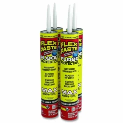 Flex Seal Products Flex Paste Flood Protection Paste, 28 oz Cartridge, Dries Yellow, 4/Carton