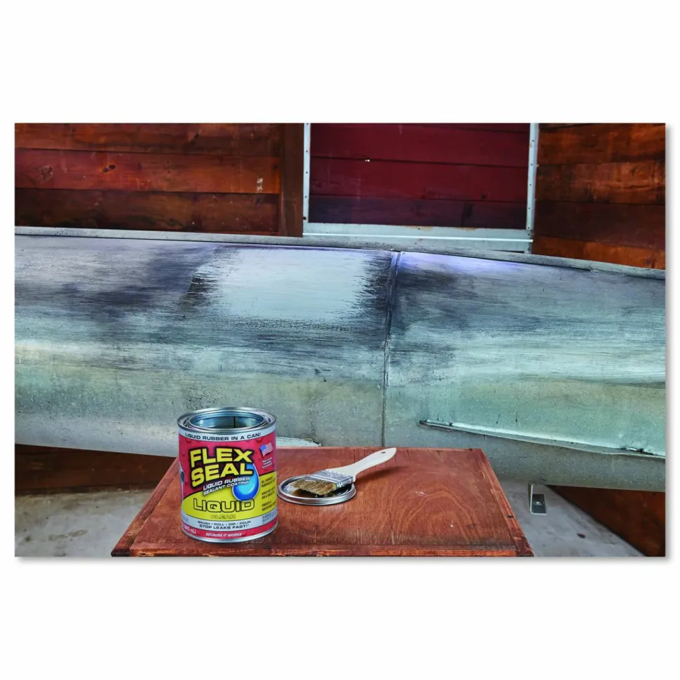 Flex Seal Products Flex Seal Liquid Rubber Sealant Coating Liquid, 32 oz Can, Dries Clear, 6/Carton