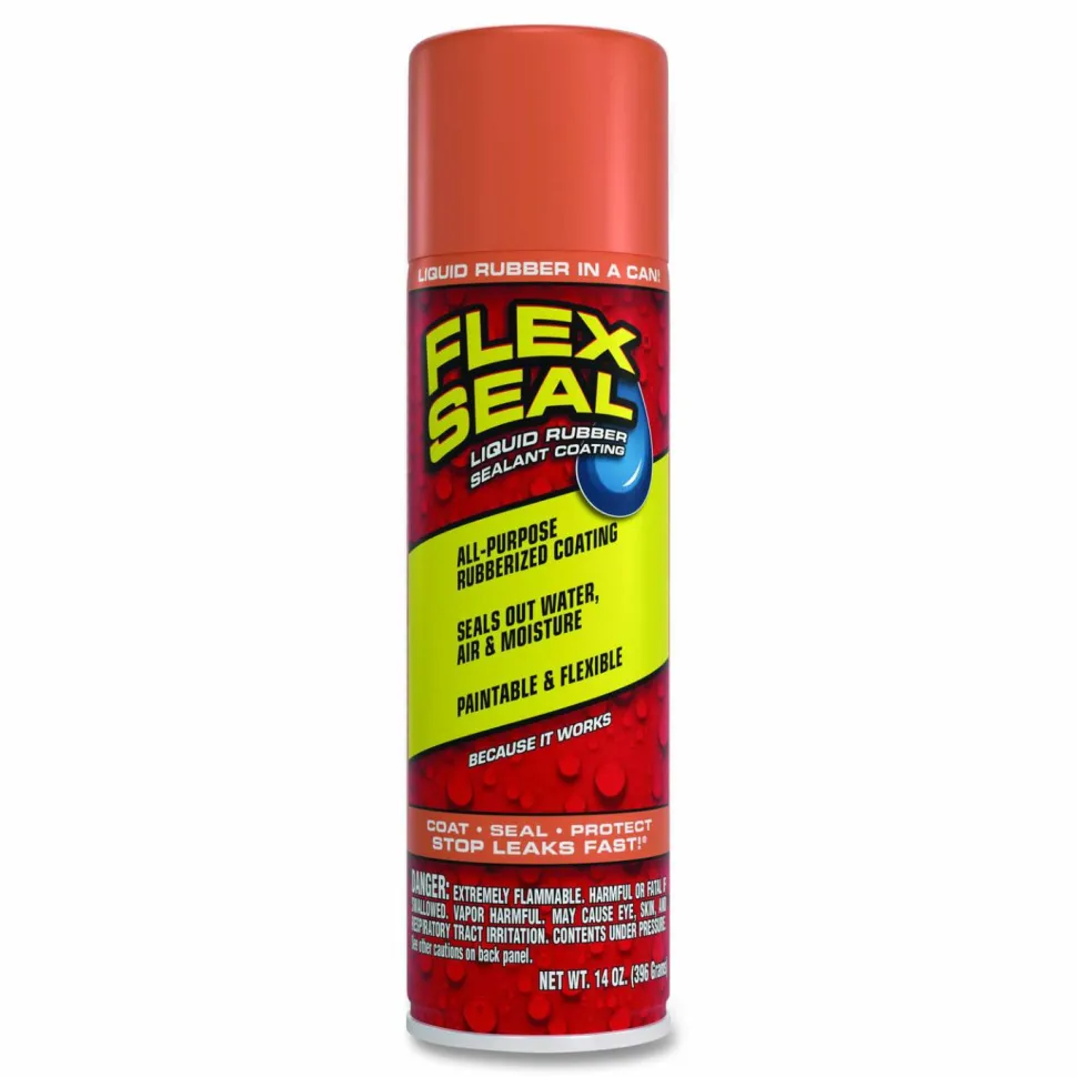Flex Seal Products Flex Seal Liquid Rubber Sealant Coating Aerosol, 14 oz Aerosol Can, Dries Terra Cotta, 6/Carton