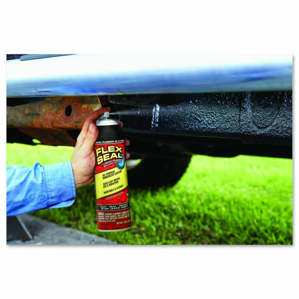 Flex Seal Products Flex Seal Liquid Rubber Sealant Coating Aerosol, 14 oz Aerosol Can, Dries Terra Cotta, 6/Carton